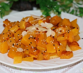 Десертная тыква с кунжутом