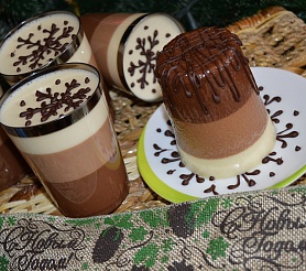 Порционный десерт "Три шоколада"