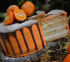 Торт "Заснеженный мандарин" 