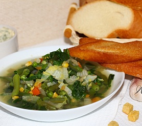 Постный овощной суп