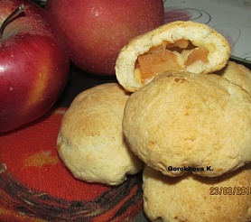 Мягкое печенье с печеными яблоками